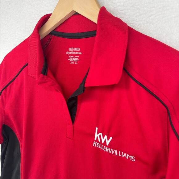 KELLER WILLIAMS Shirt Womens L Golf Polo Real Estate Agent Employee Red - Picture 4 of 11